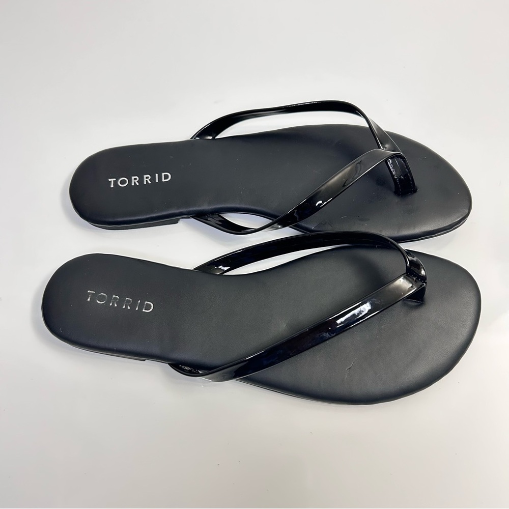 Torrid Glossy Black Sandals
